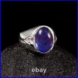 Natural Tanzanite Gemstone with 925 Sterling Silver Ring for Men's #2010