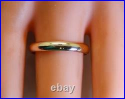 Nice Vintage Men's 10K Yellow Gold 3.5mm Wedding/Engagement Band/Ring, Size 9.5