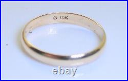 Nice Vintage Men's 10K Yellow Gold 3.5mm Wedding/Engagement Band/Ring, Size 9.5