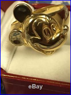 Rare Mens Vintage Disney 14k Yellow Gold Mickey Mouse Ring