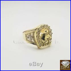 Real New 10k Yellow Gold Men's Horse Shoe Design Ring, Size 10, Vintage, Lucky