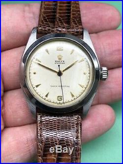 Rolex Oyster Vintage Ref. 6082 Mens 34mm Original Chapter Ring Dial Dress Watch