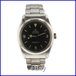 Rolex Vintage Explorer Chapter Ring Steel Automatic Watch Gilt Dial 1016