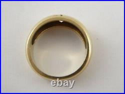 SMART VINTAGE GENTS MENS 9CT GOLD DIAMOND GYPSY RING 6.7 g 0.35 CTS