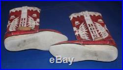 Sam Houston Ring Worn Western Style Wrestling Boots Vintage Eagle Design Boots