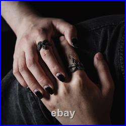 Snake Ring Silver Rings Serpent Reptile Animal Gothic Vintage Aesthetic Jewelry