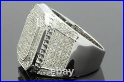 Solid 10K White Gold Over 2CT Men's Stone Engagement Wedding Pinky Ring Band