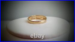 Starburst Design With Diamonds 14k Mens Wedding Band Style Vintage Ring Size 12