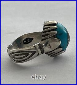 Sterling silver 925 turquoise Natural stone vintage ring persian handmade