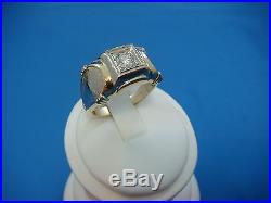 Striking 14k Gold Vintage High End 0.55 Ct Diamond Men's Ring, 10.7 Gr, Size 12