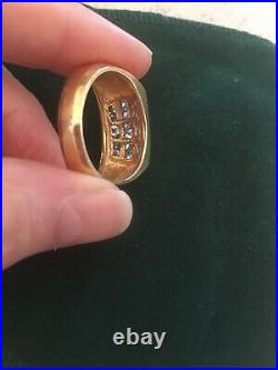 Striking Men's Vintage 18k Gold/diamond Ring 15.1g, 2.25c Replacement Cost $6995