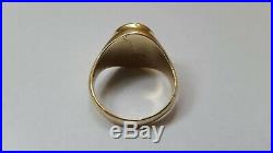 Stunning Vintage 9ct Gold Mens Heavy Opal Ring