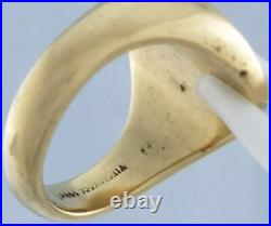Tiffany & Co. 14k Solid Yellow Gold Size 7.5 Signet Vintage Mens Ring Royal