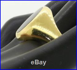 Tiffany & Co. Heavy vintage 18K gold 15.3 x 11.4mm onyx men's ring size 11.75