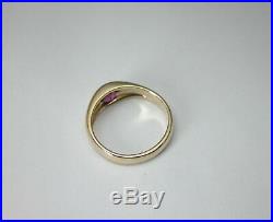 Tiffany & Co Pink Sapphire 14k Gold Old Vintage Men Ladies Ring
