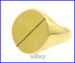 Tiffany and Co vintage 14k yellow gold heavy mens signet ring 14.62 grams size 9