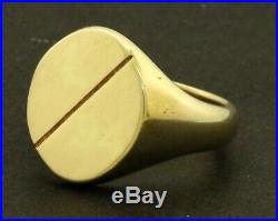 Tiffany and Co vintage 14k yellow gold heavy mens signet ring 14.62 grams size 9