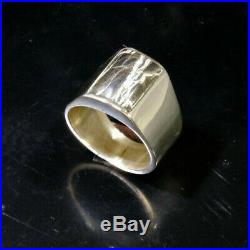 Turquoise Ring Mens White Buffalo Native American Jewelry Navajo Vintage Silver