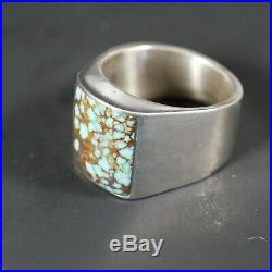 Turquoise Ring Silver Vintage Style Native American Jewelry Mens Navajo Large