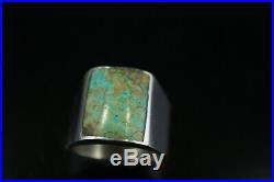Turquoise Ring Vintage Style Native American Jewelry Mens Navajo Large Silver