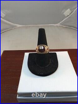 VINTAGE 10K Gold 1960's ABC 300 Game American Bowling Congress Ring with diamond