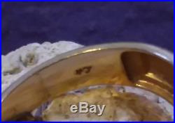 VINTAGE 10K MENS GOLD AND DIAMOND RING SIZE 9.5 4.4 GRAMS stamped