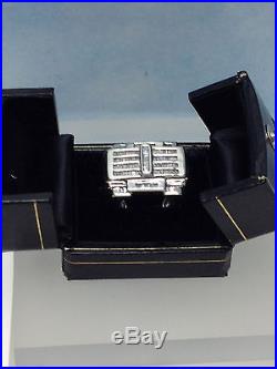 VINTAGE 10K WHITE GOLD with GENUINE 1.00CT BAGUETTE DIAMONDS MENS BIG RING SIZE 10