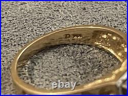 VINTAGE LIND 10K YELLOW GOLD HGE MEN'S CZ Fashion Ring Size 12.25-879.23