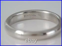 VINTAGE MENS 950 PLATINUM WEDDING BAND RING sz 10 1/4