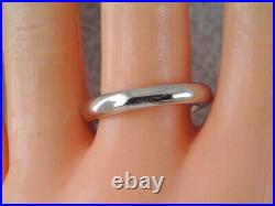 VINTAGE MENS 950 PLATINUM WEDDING BAND RING sz 10 1/4