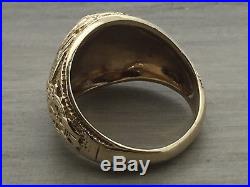 VINTAGE Men's 10KT YELLOW Gold US NAVY Ring Size 8.5 USN