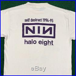 VTG 90S Nine Inch Nails NIN The Downward Spiral Self Destruct Halo Eight T Shirt