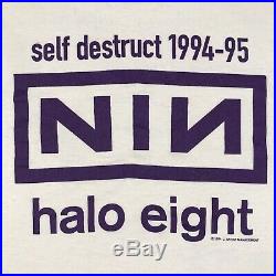 VTG 90S Nine Inch Nails NIN The Downward Spiral Self Destruct Halo Eight T Shirt