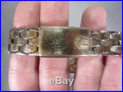 VTG Bulova Accutron Astronaut Men's Wristwatch Coffin Link Band 14k Bezel Ring