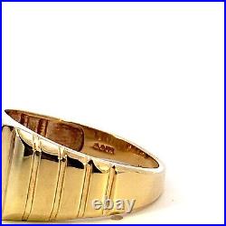 Vintage 10K Yellow Gold Mens Diamond 1/4 Carat Cluster Ring Finger Size 12