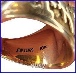 Vintage 10K Yellow Gold United States Army Aviation Ring Size 12.5 RARE