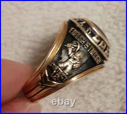 Vintage 10 Kt Yellow Gold Mans Ring Umwa Local 1392 Largest Shovel 6360 Image