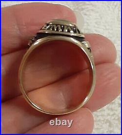 Vintage 10 Kt Yellow Gold Mans Ring Umwa Local 1392 Largest Shovel 6360 Image