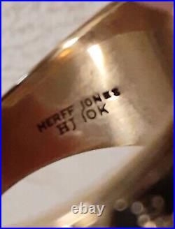 Vintage 10 Kt Yellow Gold Mans Ring Umwa Local 1392 Largest Shovel 6360 Image