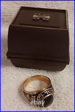 Vintage 10 Kt Yellow Gold Mans Ring Umwa Local 1392 Largest Shovel 6360 Image