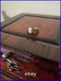 Vintage 10k Gold Freemason Ring