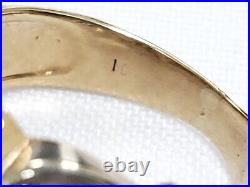 Vintage 10k Gold Men's Masonic Level 32 Scottish Rite 0.60 Ctw Diamond Ring