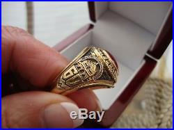 Vintage 10k Solid Gold Stanford University Men's School Ring 17.2 Grams Size 10