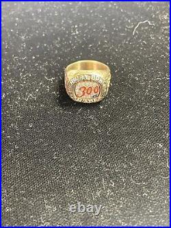 Vintage 10k Yellow Gold And Diamond American Bowling Congress 300 Game Ring