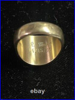 Vintage 10k Yellow Gold And Diamond American Bowling Congress 300 Game Ring