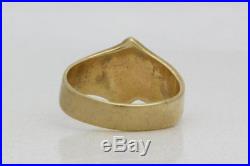 Vintage 10k Yellow Gold & Nugget Retro Mens Ring