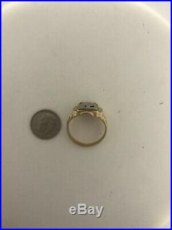 Vintage 10k gold masons masonic lodge Ring Antique Man's Ring size 11.5