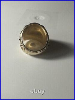 Vintage 10k solid gold mens class ring 1982 Texas Tech University BBA, Size 8.5