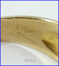 Vintage 14K YELLOW GOLD, RED STAR SAPPHIRE Womens/Mens Stepped Ring/Band Size 9