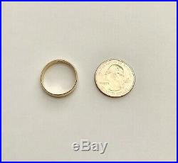 Vintage 14K Yellow Gold Mens Wedding Ring Band Size 10